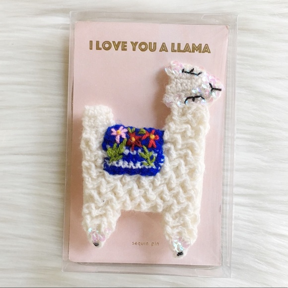 Anthropologie Accessories - I Love You A Llama Pin